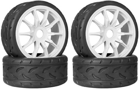 1/7 1/8 On Road Tire Set On Road Tire Tyre 17mm Wheel Rims for Arrma 1/7 Infraction Limitless Felony FS Racing Model GT RC Car Upgrade On Road Tyre 4Pcs One Set