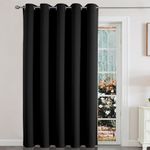 Joydeco Sliding Door Curtains, Black Curtains 70 x 108 inches, Extra Wide Curtains for Patio Sliding Door Living Room, Room Divider Curtains