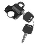 Motorcycle Helmet Lock, Motorcycle Parts Helmet Lock, 22mm Handlebars Universal Motorcycle Helmet Security Lock Padlock with 2 Keys(Black)