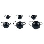 MUUNN 10 Pack Tungsten Cannonball Jig Head Ball Fishing Weights,Cheburashka Sinker Weights Kit Flexi Pins Head,7.0g