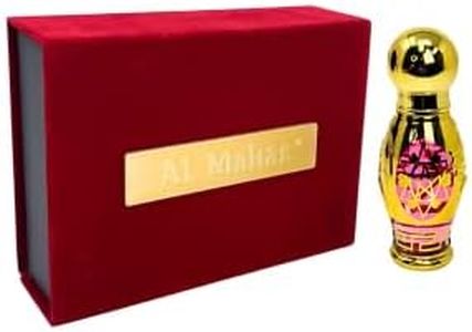 AL MAHAS Amber-Rose (15 ML) Long Lasting Unisex 100% Pure Perfume Oil. Notes: Rose (Bulgarian and Turkish), oud (Agarwood), vanilla, and violet.