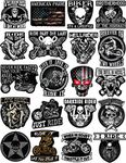 Motorcycle Helmet Stickers - 100% Vinyl - Stickers for Adults – Badass Motorcycle Decals Including Skulls, American Flag - Pack of 20