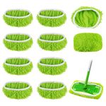 10 Pack Compatible with Flash Speed Mop Microfibre Refills Kit,25,4x11,5cm Reusable Microfibre Mop Refill Pads for Swiffer Sweeper Refills, for Household Cleaning