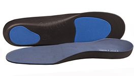 Full Length Orthotic Insoles with Metatarsal pad and Arch Support for Fallen Arches, 9/10.5 UK, Blue Top Black Sole