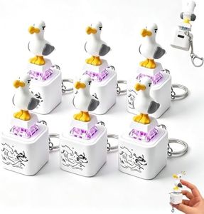 Dumwick Seagull Mine Sound Button Keychain, Rechargeable Fidget Clicker Toy