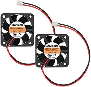 ANVISION 2-Pack 40mm x 10mm DC 5V Brushless Cooling Fan, Dual Ball Bearing, 2-Pin