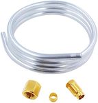 MENSI 1/4" Aluminum Tubing with Compression Olive Fittings M10x1 Female and Male Nuts, Pilot Burner Tube Pipe Assembly, 39.5" Long