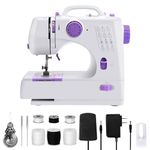 Geegear Sewing Machine 12 Stitch Upgraded Multi-Function Electric Sewing Mini Portable Machine Sewing Machines for Beginners, Double Thread Two-speeds Reverse Stitch Foot Pedal, 508 Model