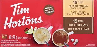 Tim Hortons Variety Pack - 15 Hot Chocolate, and 15 French Vanilla, 1 Count