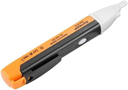 Yellow Voltage Tester 90~1000V Ac Electric Voltage Power Detector Alert Sensor Tester Led Light Non-Contact Pen,Yellow (1), Battery Powered