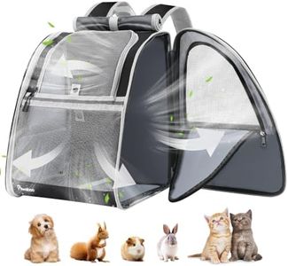 Pawaboo Cat Carrier Backpack with Window Blind, Dog Carrier Backpack with Breathable Mesh, 2024 Upgrade Sunproof Pet Carrier Backpack for Travel, Cat Backpack for Small Dogs, Black(up to 10KG)