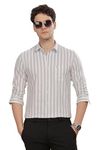 HAITCH Oxford Cotton Grey Stripes Shirt