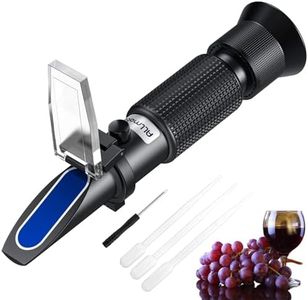 ALLmeter Grape Wine Refractometer Brix Alcohol Refractometer for Grape Wine Brewing Measure Sugar Content & Predict Alcohol Degree Dual Scale of 0-40% Brix & 0-25% vol Alcohol for Brewing Winemaking