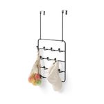 Umbra Estique Multi Over The Door Organizer Hooks, Black/Walnut