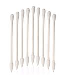 Cotton Swabs 800 Pieces, Double Precision Tips with Paper Stick, 4 Packs of 200 Pieces (Round+Pointed Shape)