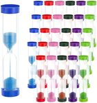 40 Pack 2 Minute Sand Timer for Kids Colorful Hourglasses Sand Clock 2 Minute Small Plastic Sand Watch Mini Toothbrush Timer Kids Hour Glass Sandglass for Classroom Teeth Brushing