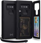 TORU CX PRO Case for Galaxy Note 9, with Card Holder | Slim Protective Cover with Hidden Credit Cards Wallet Flip Slot Compartment Kickstand | Include Mirror, Strap, USB Adapter - Black