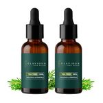 Flaviour Tea Tree Essential Oil: 100% Pure & Natural | for Skin, Hair, Face, Acne Care, Dandruff | Perfect for Sleep & Calmness | Moisturising & Cleansing Properties | 10ml (Pack of 2) |