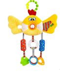 FabeKee My First Baby Toy,Soft Hanging Crinkle Squeaky Dangling Toy Car Seat Stroller Toys with Plush Animal C-Clip Ring for Infant Babies Boys and Girls (Seat Stroller)
