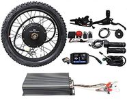 EBike Conversion Kit 26"48V 3300W 60V 4200W 72V 5000W Rear Brushless Motor Wheel with 100A and 750C Color Display +D 700 Hydraulic Disc Brake+Alarm