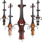 Aliyes Handmade Professional Solid Wood Electric Cello 4/4 Full Size Silent Electric Cello-Wood Grain