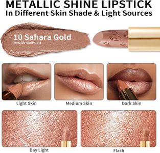 OULAC Sahara Gold Glitter Lipstick – Shimmering Metallic Finish