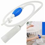 VAYINATO® Aquarium Blue Syphon Gravel Cleaner with Flow Control Tap | Hand Syphon Pump for Fish Tank - No Need to Remove Fish or Plants, Perfect for Regular Water Change by Petzlifeworld