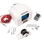 Electric Anchor Winch,Marine Anchor Winch Saltwater Boat Anchor Windlass Kit with Wireless Remote Control,Anchors Up to 45 LBS, Heavy Duty Towing Winches for Fishing Boat Pontoon Boat (45LBS, White)