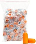 Wellbrite 100-Pairs of Soft Foam Ear Plugs Individually Wrapped for Sleeping, Noise-Canceling, Disposable, Bulk Set for Concert, Music Festival, Sleep (Orange, 0.5x0.95 in)