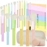 LULUCOLORS 18-Pcs Makeup Brush Set 
