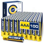 Allmax AAA Maximum Power Alkaline Triple A Batteries (100 Count) – Ultra Long-Lasting, 10-Year Shelf Life, Leakproof Design, 1.5V