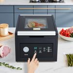 GarveeHome Chamber Vacuum Sealer with Marinating Function, 950W Auto Seal Food Vacuum Packaging Machine, 11.5 Inch Sealing Width, 4.2 Cbm/h, Stainless Steel for Household and Commercial Use