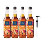 Tate & Lyle Caramel Coffee Syrup 750ml Fairtrade (4 Bottles, With Pump)