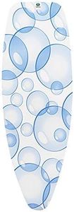 Brabantia PerfectFlow Ironing Board Cover (D Board/Bubbles) Heat-Resistant, Non-Slip, Cord Fastener