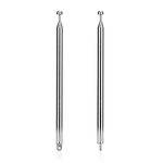 ENUODA FM Radio Antenna 7 Sections Telescopic Antenna 15cm/74cm Antenna Replacement for Portable Radio,Home Stereo Receiver,AV Audio Video,Home Theater Receiver and TV Tuner(2 Pack)