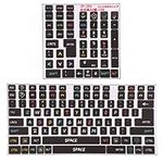 Universal Keyboard Stickers, Replacement Computer English Keyboard Sticker for 84-108 Keys Mechanical Keyboards, PVC Decorative Keyboard Alphabet Sticker Keycap Stickers