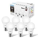 LVWIT Bayonet Light Bulbs 100W Equivalent, Cool White 6500K, 13.5W 1521LM Super Bright Daylight B22 LED Bulbs, BC GLS Energy Saving Light Bulbs, Non-dimmable, Pack of 6