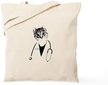 CafePress Dr. Cat Tote Bag Natural Canvas Tote Bag, Reusable Shopping Bag