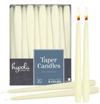 Hyoola Tall Taper Candles - Tapered Candles - Ivory Dripless Candle Sticks - 10 Inch - 8 Hour Burn Time (30-Pack)