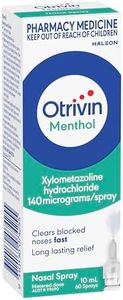 Otrivin Menthol Nasal Spray, 10ml | Clears Blocked Noses Fast, Long Lasting Relief