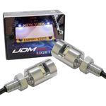 iJDMTOY (2) 12V Xenon White 5730-SMD Bolt-On LED License Plate Lights For Car Truck ATV Motorcycle Bike, etc (Chrome Finish)