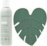 EcoTools Makeup Brush Cleansing Pad + Deep Clean Shampoo Bundle, Brush Cleaner Mat & Makeup Brush Cleanser For Deep Cleaning Tools, Clean Formula, Cruelty-Free, & Vegan, 2 Piece Set