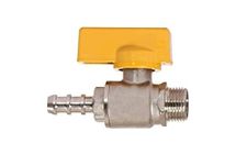 MAXAIR Pure Brass Gas Valve (LPG & PNG) For Domestic & Comercial Use (Male & Female Bsp Thread) (1/2" bsp male)