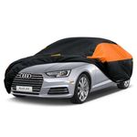 GUNHYI Car Cover Waterproof Breathable Large, Outdoor Car Cover Rain Dust Sun UV Protection Universal fit Audi A4/A5, Tesla Model 3, BMW 3 Series, Mercedes C Class etc. Fit Saloon (470 To 490cm)