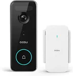 AOSU Video Doorbell Wireless, 5MP UHD, No Monthly Fee, Triple Motion Detection Doorbell Camera with 2.4/5 GHz WiFi, 180-Day Battery Life, 2 Month Local Storage, WiFi Homebase, Work with Alexa