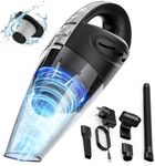 Handheld Vacuum Cleaner, 120W Car Vacuum Cleaner Cordless, Mini Portable Rechargeable Hand Held Vacuum Cordless, Car Hoovers Cordless Powerful with HEPA Filters for Home and Car Carpets Pet Hair