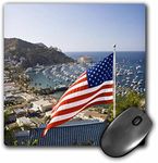 3dRose Ca, Catalina Island Avalon Harbor, American Flag, Us05 Mwr0056, Micah Wright Mouse Pad (mp_88563_1)