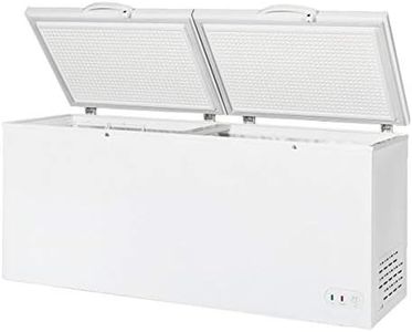 DUURA Chest Freezer Sub Zero Commercial Freezer with Split Top Double Locking Lids, Indoor or Outdoor Ready for Garage, Basement, Restaurant, Cafe, 30 Cu. Ft., White