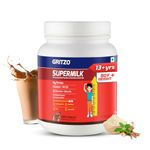 Gritzo SuperMilk Height+ (13+y Boys), 13g Protein Powder (Double Chocolate, 1kg) | Zero Refined Sugar, 21 Vitamins & Minerals