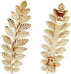 Pack of 2 Gold Toga Party Halloween Greek Goddess Costume Gold Leaves Hair Clips (Halloween Gold Leaf Hair Clips)
